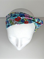 Vera Bradley “Far Out Floral” Knotted Headband Colorful Cotton Hairband
