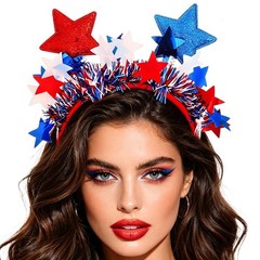 4th of July Headband Star Patriotic Headbands Independence Day Hair Accessori…