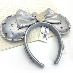 100th Anniversary Ears Disney’s Headband Silver Bow Women Girls Cos Minnie Mouse
