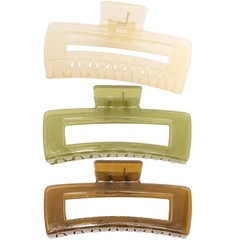3PCS 5in Large Rectangle Hair Claw Clips for Thick Hair Non-slip for Women Girls