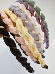 Women Girl BOHO Braided Pastel Color Lace Twisted Hair head band headband Hoop