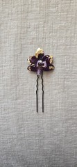 Handmade Orchid Hair Pin made with real orchid preserved in resin