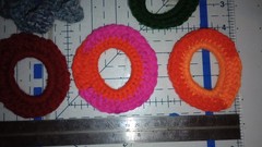 Hand made Crochet Hair Scrunchies Lot Of TEN (10)