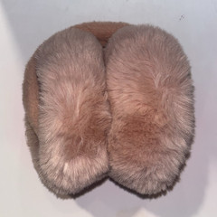 Women’s Faux Fur Foldable Earmuffs Solid Round Winter Casual Beige Brown