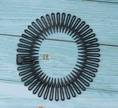4 Pcs Circular Stretch Comb Plastic Black Brown Circle Spring Headband Flexib…