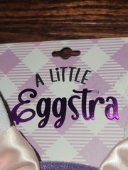 Easter Bunny Headband Cute Ears Pink Glitter Bow Pearl Accessory With 3 Barrett