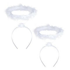 2pcs Angel Halo Headband Fluffy Hair Band for Halloween Costume Accessory Chr…