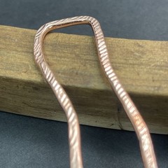 Metal Hair Stick, Hand Textured Copper