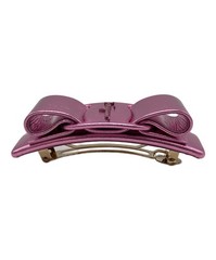 SALVATORE FERRAGAMO Barrette Metallic finish Pink Authentic From Japan