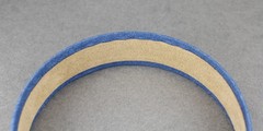 denim 1 1/8″ wide headband textured fabric covered hair band accessory chambray