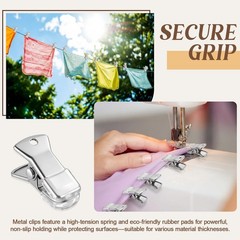 100 Pcs Small Metal Alligator Clips 20x8mm for Crafts, DIY, Sewing, Accessories