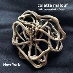 Colette Malouf Wire Flower Hair Clip Corsage Unusual Design Approx 8cm x 9cm