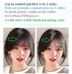 4cmx6cm Free Part Soft Lace 100%Real Human Baby Hair Blunt/No Bang Fringe 25cm