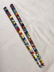 Acetate Hair Sticks Multicolor, Rainbow 2 Count