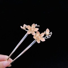 Peach Blossom U-Shaped Hairpin New Chinese Style Hair Accessory for Hairdo