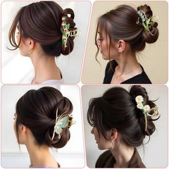 11PCS Sparkly Metal Claw Clips – Large Non-Slip Hair Clips for Thick & Thin Hair