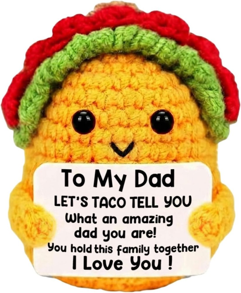 Positive Crochet Taco Birthday Gifts for Women Men Handmade Emotional Support