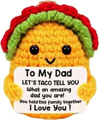 Positive Crochet Taco Birthday Gifts for Women Men Handmade Emotional Support