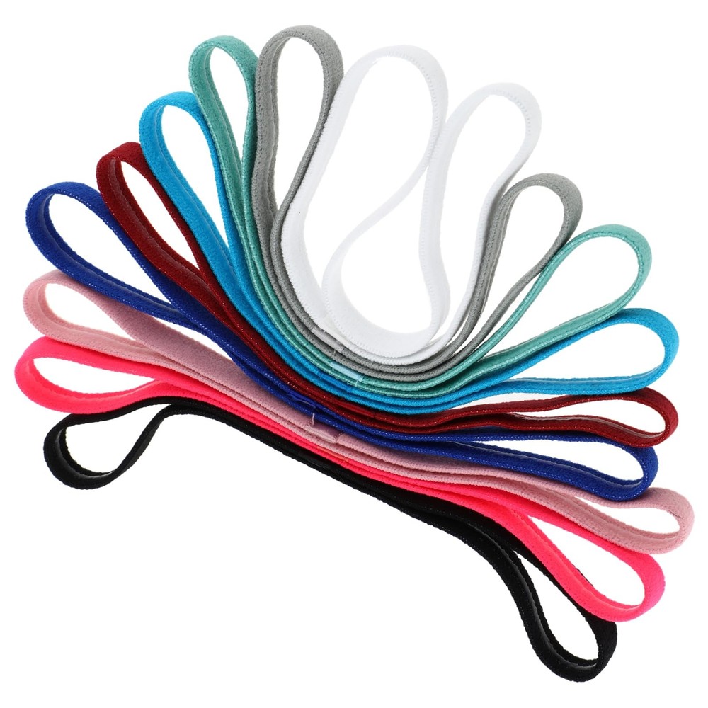 Ymapinc 9PCS Non Slip Skinny Elastic Headbands for Women Girls Men, Thin Head…