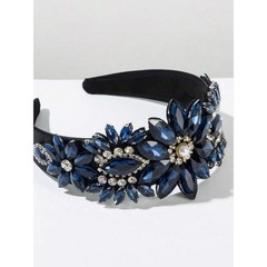 Embellished navy Blue Crystal Headband