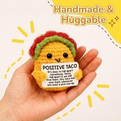 Positive Crochet Taco Birthday Gifts for Women Men Handmade Emotional Support