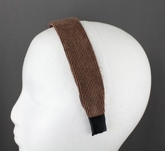 dark Brown corduroy headband 1.25″ wide hair band accessory cord fabric