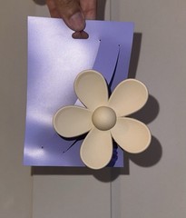 Floral Hair Claw Clip Heavy Duty Beige/tan BRAND NEW