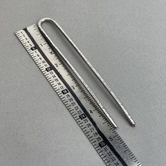 Metal Extra Sturdy Hair Pin, Fork, Stick, Solid Textured Stainless Steel