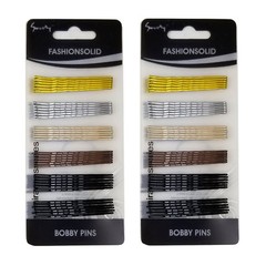 72 PCS Hair Bob Pin Bobby Pins Assorted Color FashionSolid [36 pcs x 2 unit]