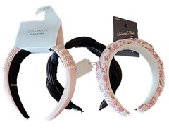 Three (3) Fabric Headbands ~ A New Day-Universal-Sugar Fix ~1-Beaded ~ 2-Braided