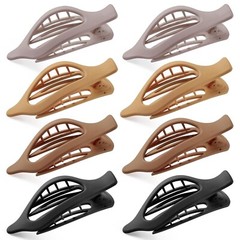 Flat Hair Clips for Women, 8 Pack French Concord Claw Clips for Thick Thin Curly