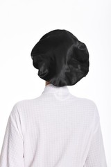 WHITECONCH Silk Bonnet for Sleeping 2-Pack, Double One Size, Black+burgundy