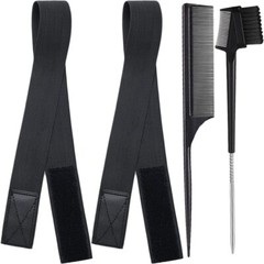 Wig Band Elastic Adjustable Lace Frontal Melt Edge Grip Non Slip 2 Pcs Set New
