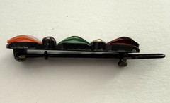 Hair Barrettes Lucite & Rhinestone Butterefly, Black Flower,Small Bar w/Stones