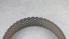 Brown basketweave plastic head band hair accessory grip teeth 1.25″ wide woven