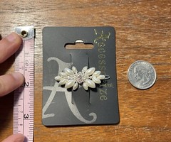 Retro Rockabilly Accessorize London Faux Pearl Rhinestone Hair Clip Barrette