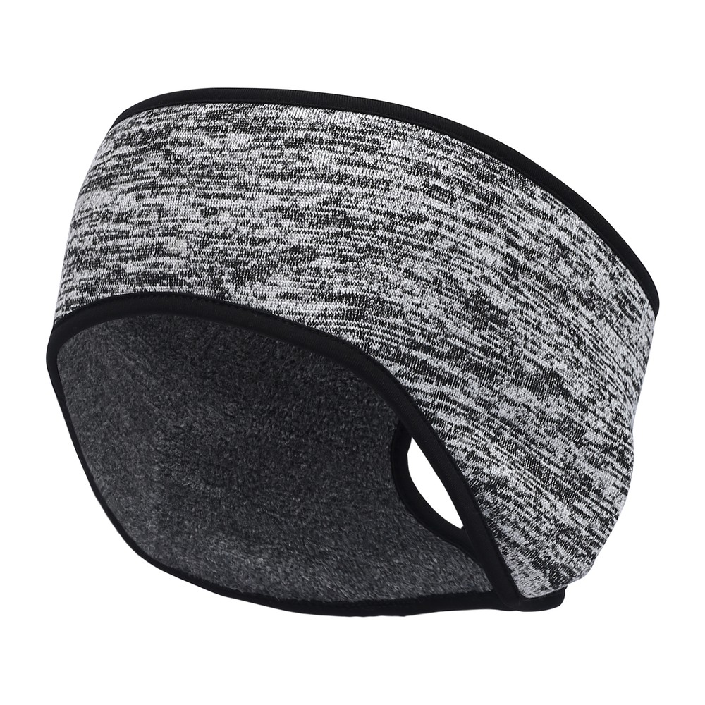 Winter Women’s Ponytail Hole Headband Ears Warmer Hairband Fleece Gym Sweatband