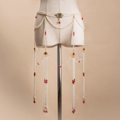 Long Tassel Pearl Waist Chain Original Tang Dynasty Chinese Retro Hanfu Accessoy