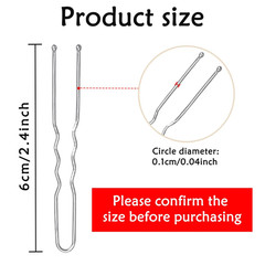 330 Count U Shaped Silver Hair Pins for Buns, 2.4inch Bun Pins Silver Hair Pins