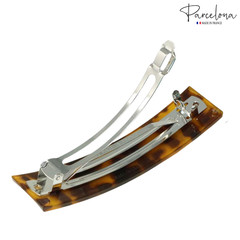 Parcelona French Large Rectangular Barrette 4″ Pony Hair Clip for Women & Girls