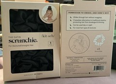 Lot Of 2 Boxes Kitsch Black Satin Scrunchies 10 Total Free Shipping