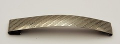 Vintage Signed DELSOL France Silver tone Engraved Geometric Design Hair Barrette