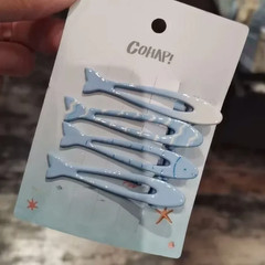 Adorable Yellow Blue Fish Shaped Hair Clips Sweet Cute Tiny Bangs Barrettes for