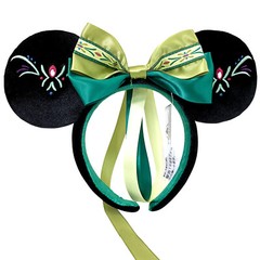 Disney* Parks Limited Frozen Anna Fantasy Springs Green Minnie Ears Headband NWT