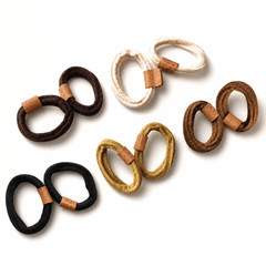 Moeni Hair Ties for Women Set of 10 Elastic Ponytail Holders with Cute Bear Tag