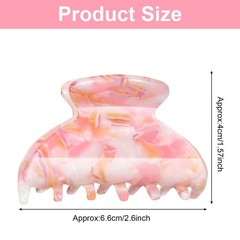 WILLBOND 6 Pieces Medium Hair Claw 6 Count (Pack of 1), Colorful Patterns