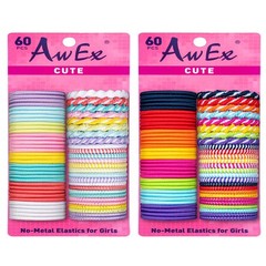 120 PCS Colorful Hair Ties Girls Fine Small Multicolors Pastels Accessories