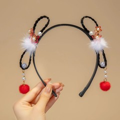 Braided Wig Tassel Hair Hoop Floral Hanfu Style Hair Clips Hair Accessories