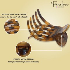 Parcelona French Basic Curved Paw Medium 3 1 Count (Pack of 1), Savana Brown
