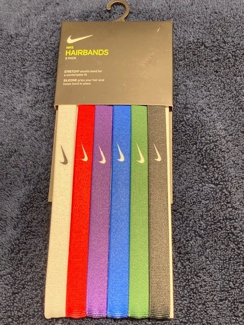 Nike Skinny Headbands 6 Pk Tennis Swoosh Hair Bands Pack of 6